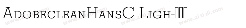 AdobecleanHansC Ligh字体转换